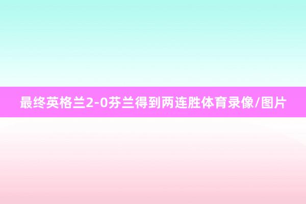 最终英格兰2-0芬兰得到两连胜体育录像/图片