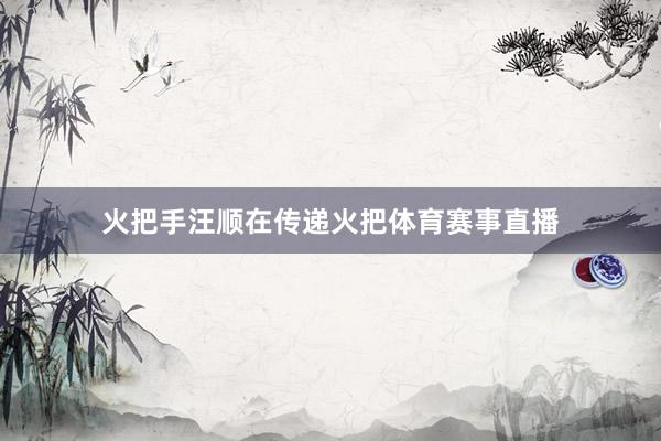火把手汪顺在传递火把体育赛事直播
