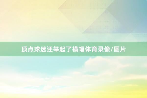 顶点球迷还举起了横幅体育录像/图片