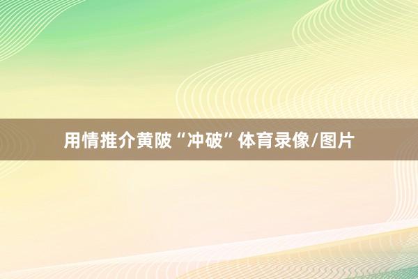 用情推介黄陂“冲破”体育录像/图片