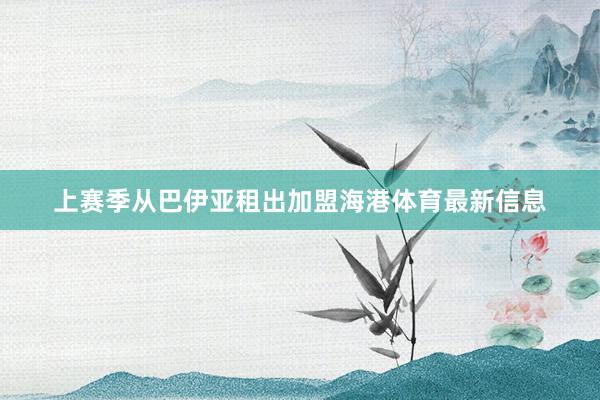 上赛季从巴伊亚租出加盟海港体育最新信息