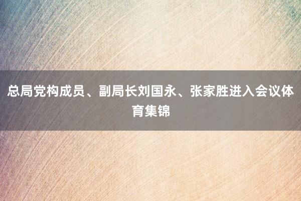 总局党构成员、副局长刘国永、张家胜进入会议体育集锦