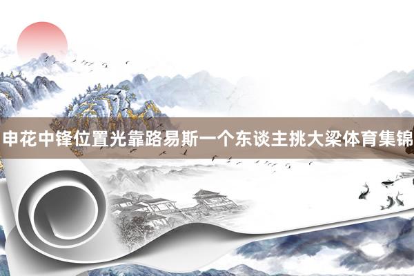 申花中锋位置光靠路易斯一个东谈主挑大梁体育集锦