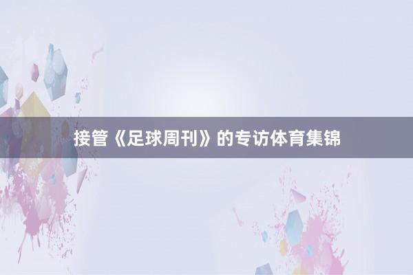 接管《足球周刊》的专访体育集锦