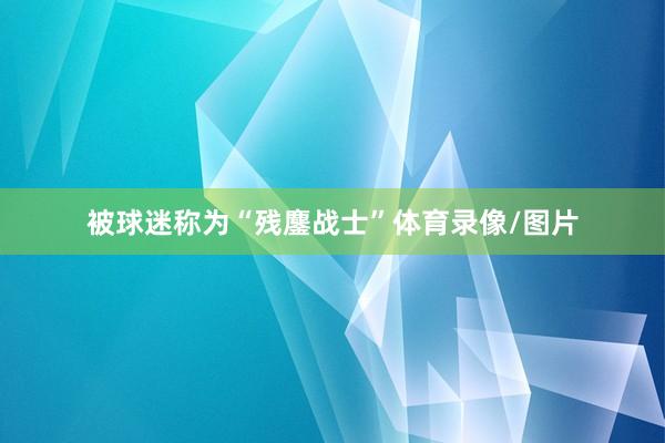 被球迷称为“残鏖战士”体育录像/图片