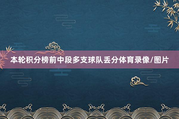 本轮积分榜前中段多支球队丢分体育录像/图片