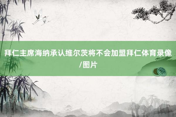 拜仁主席海纳承认维尔茨将不会加盟拜仁体育录像/图片