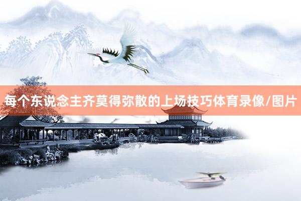 每个东说念主齐莫得弥散的上场技巧体育录像/图片