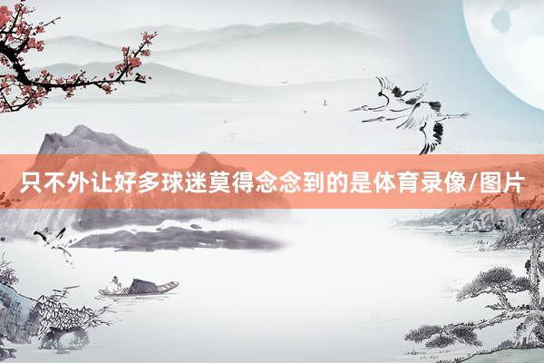 只不外让好多球迷莫得念念到的是体育录像/图片