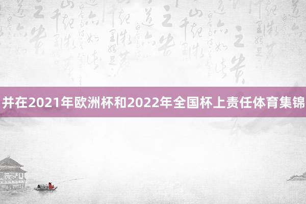 并在2021年欧洲杯和2022年全国杯上责任体育集锦