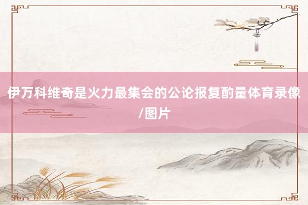 伊万科维奇是火力最集会的公论报复酌量体育录像/图片