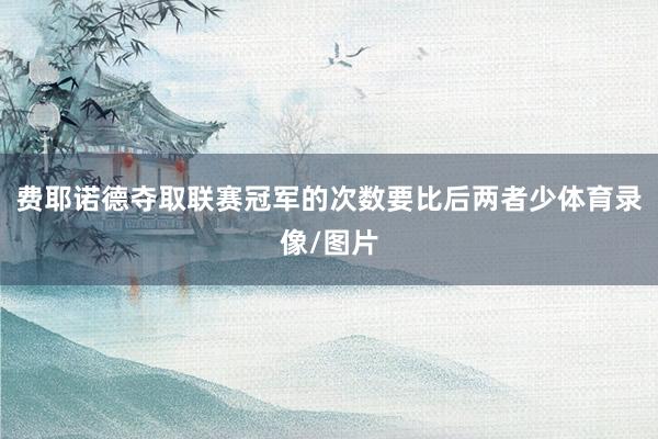 费耶诺德夺取联赛冠军的次数要比后两者少体育录像/图片