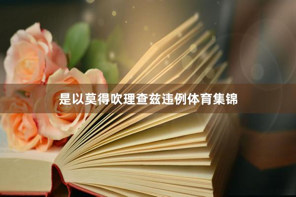 是以莫得吹理查兹违例体育集锦
