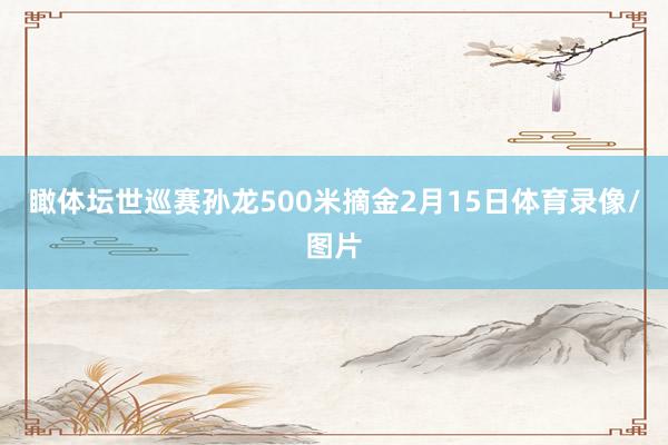 瞰体坛世巡赛孙龙500米摘金2月15日体育录像/图片