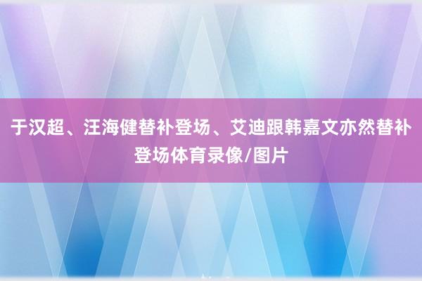 于汉超、汪海健替补登场、艾迪跟韩嘉文亦然替补登场体育录像/图片