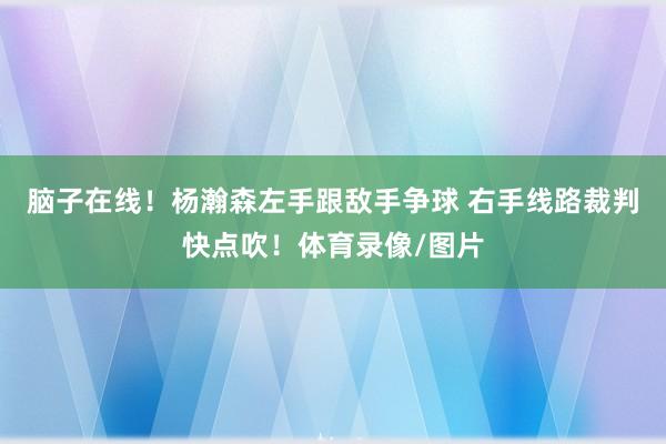 脑子在线！杨瀚森左手跟敌手争球 右手线路裁判快点吹！体育录像/图片